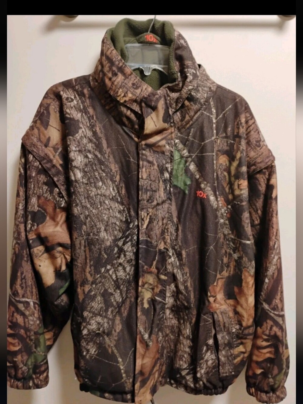 10X Camo Hunting Jacket Men's Reversible W/Removable Sleeves See Description
